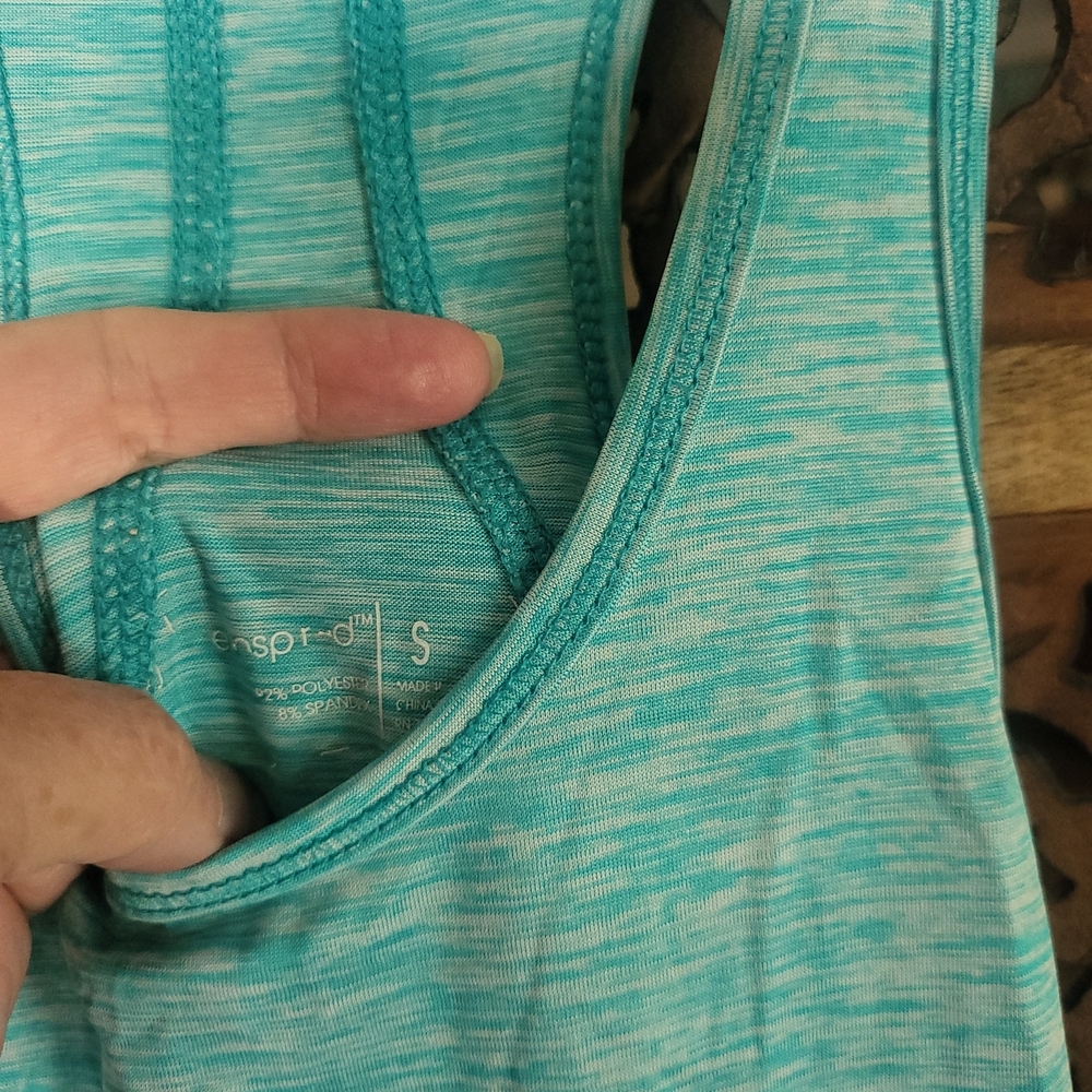 Danskin Blue Racerback Tank Top - Picture 3 of 3